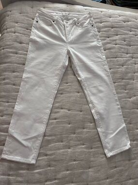 Mango Straight-Leg white Jeans - size 8